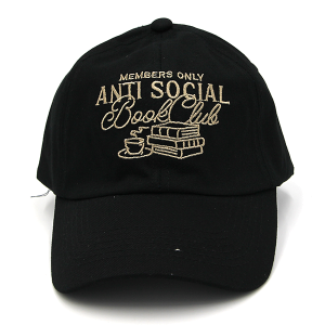 Members Only Anti Social Book Club Baseball Cap Black