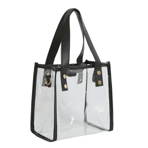 See Through Tote Handbag Black