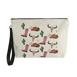 Canvas Western Clutch Cactus Longhorn Boots