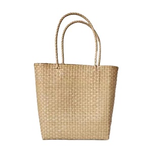 LUX FA0010 Pvc Basket Weave Tote Bag beige