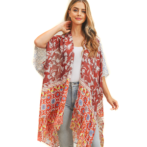 TPO paisley bohemian taupe Kimono