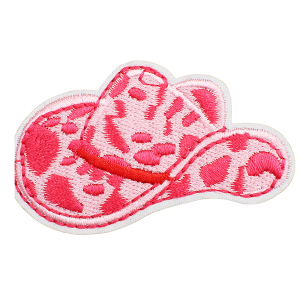 Pink Cowboy Hat Iron On Patch